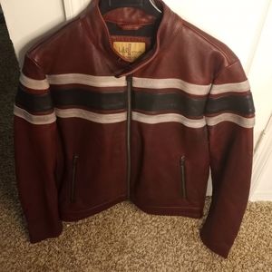 Red leather jacket